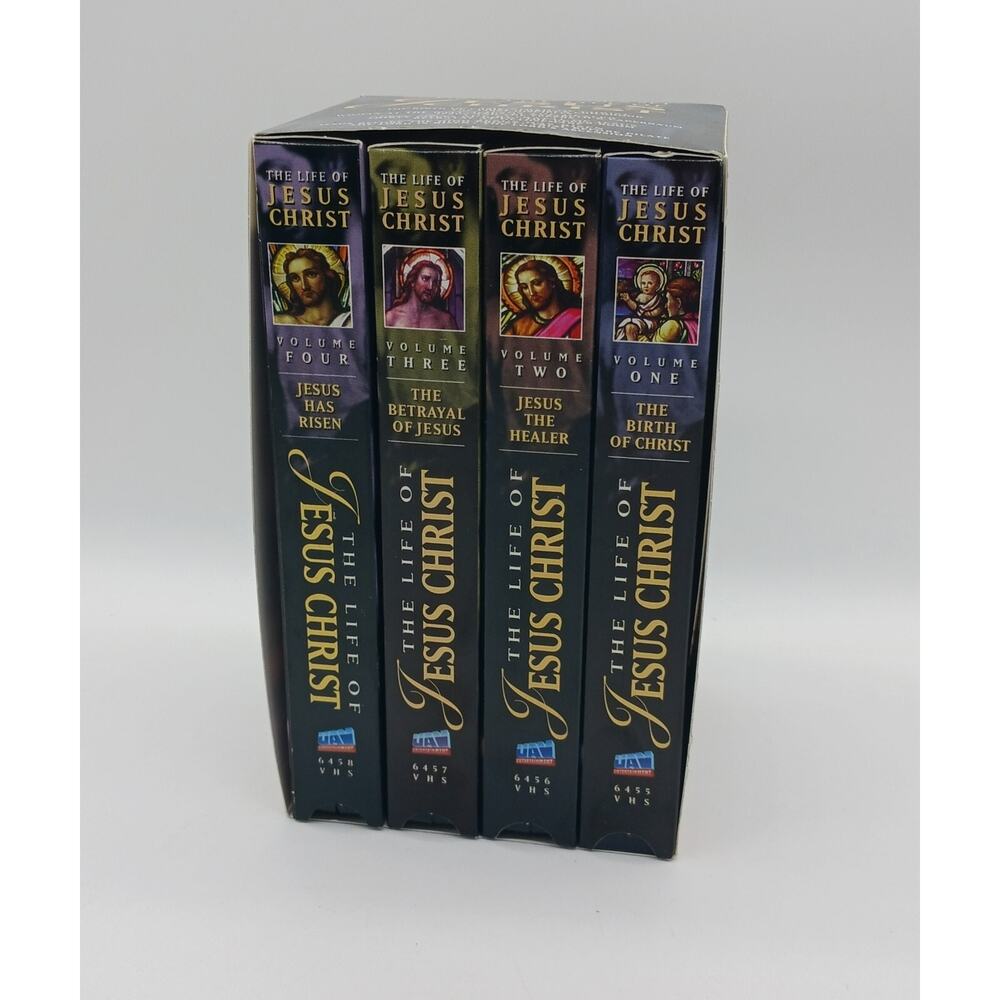 The Life of Jesus Christ VHS Box Set VOL 1 2 3 4 Birth Healer Betrayal Risen